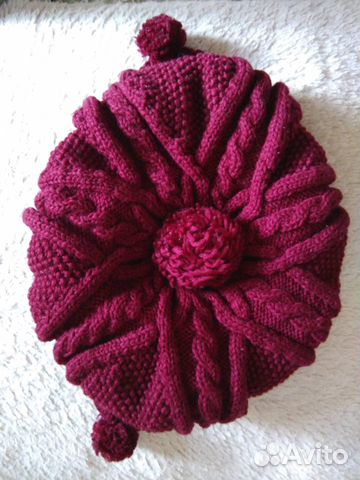 Комплект зимний берет+шарф+варежки ручной работы