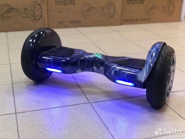 Гироскутер smartONE 10,5 Аквазащита Синие облака