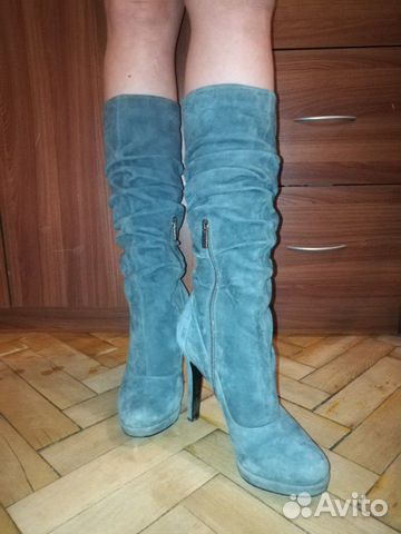 Осенние сапоги из натуральной замши, Gode Plus