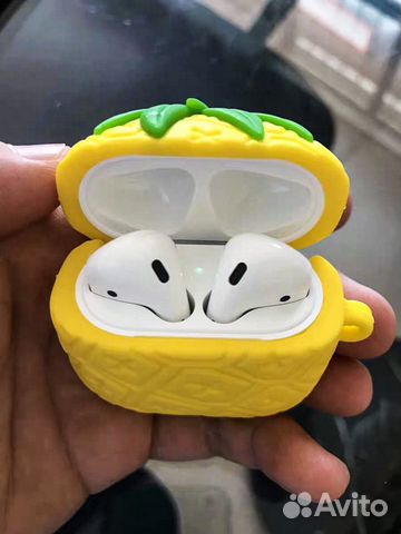 Чехол желтый ананас airpods