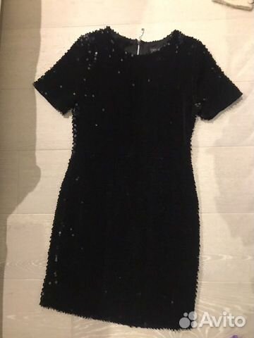 Новое чёрное платье с пайетками, Topshop
