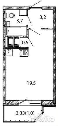 Студия, 27.9 м², 18/24 эт.