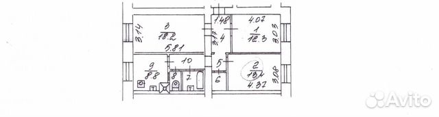 3-к квартира, 70 м², 3/9 эт. 3-к квартира, 70 м², 3/9 эт.