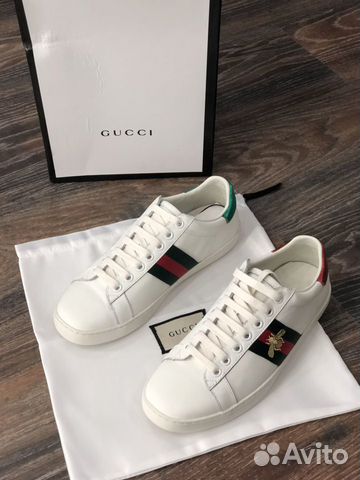 Кеды Gucci натуральная кожа белые Кеды Gucci натуральная кожа белые