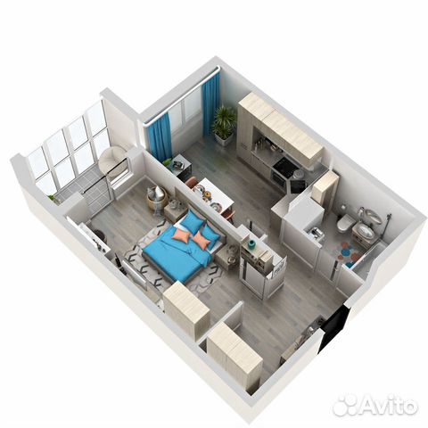 1-к квартира, 40.6 м², 6/24 эт. 1-к квартира, 40.6 м², 6/24 эт.