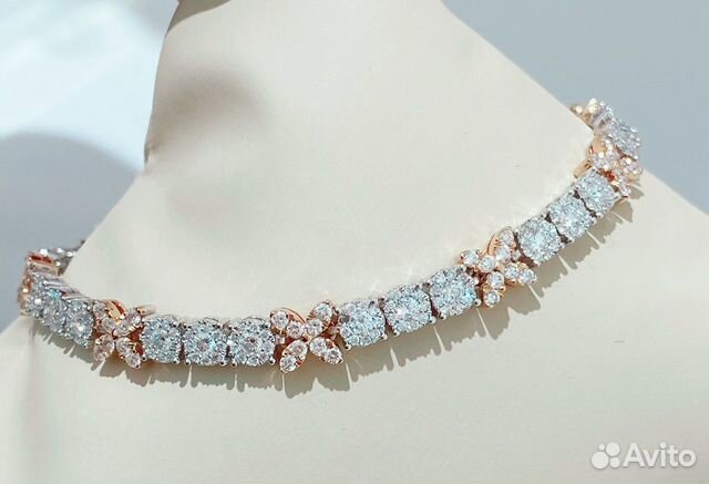 Золотой браслет с бриллиантами 3.45Ct