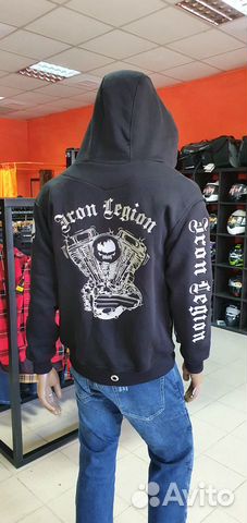 Толстовка в стиле мото “Iron Legion” Толстовка в стиле мото “Iron Legion”