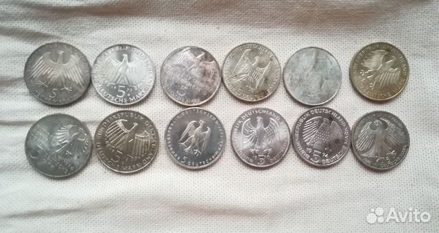 Серебро фрг 1970-е годы Серебро фрг 1970-е годы
