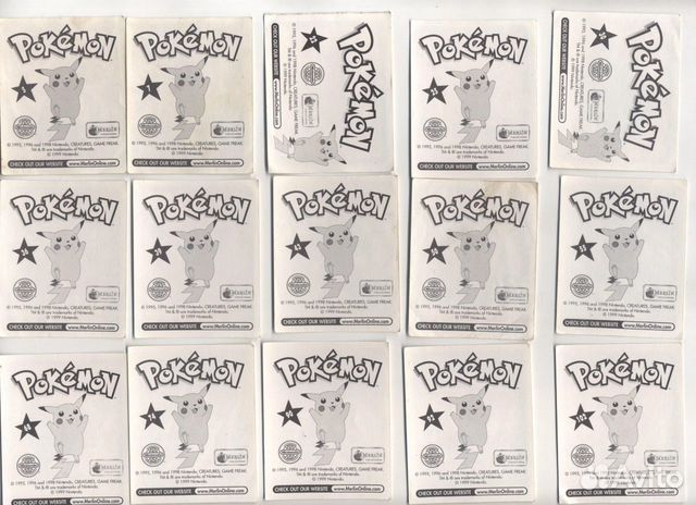 Наклейки стикеры Покемон Pokemon, Merlin