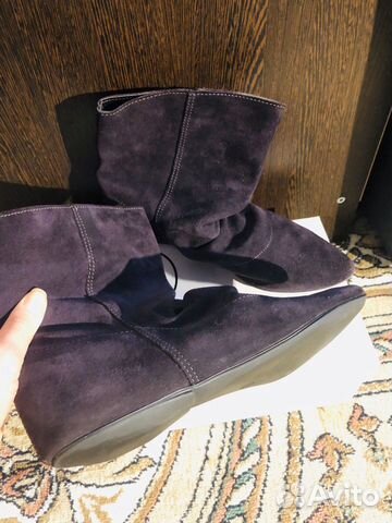 Полусапожки замшевые