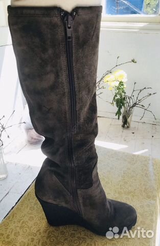 Сапоги замшевые на гейше Сапоги замшевые на гейше