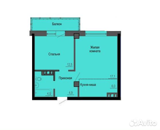 2-к квартира, 46.7 м², 18/25 эт. 2-к квартира, 46.7 м², 18/25 эт.