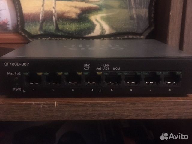 Cisco switch (коммутатор) 8 портов poe SF-100D-08P