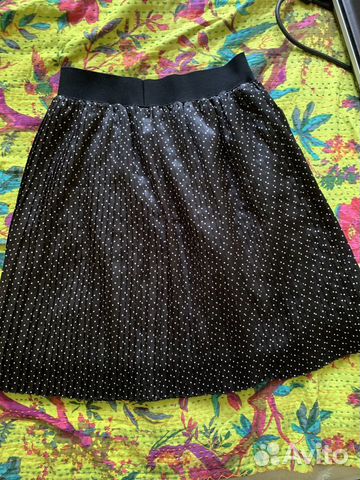 Юбка в горошек плисированная бренд Mozart Юбка в горошек плисированная бренд Mozart