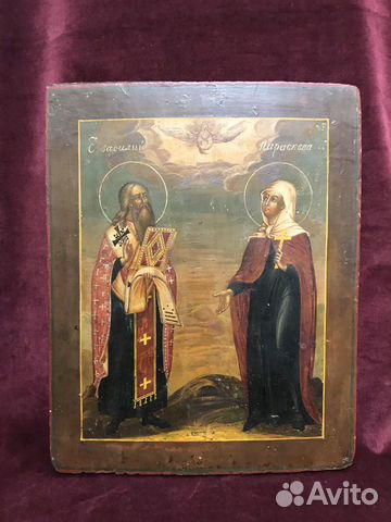 Икона «Василий и Параскева» 18 в Икона «Василий и Параскева» 18 в