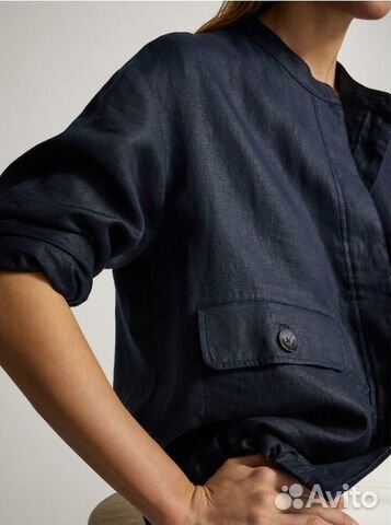 Бомбер женский Massimo Dutti новый, лен, размер M