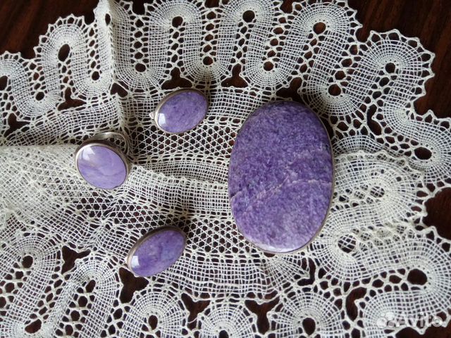 Комплект брошь серьги кольцо