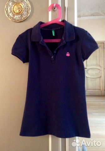 Benetton топ с воротником поло 100cotton Italy Benetton топ с воротником поло 100cotton Italy