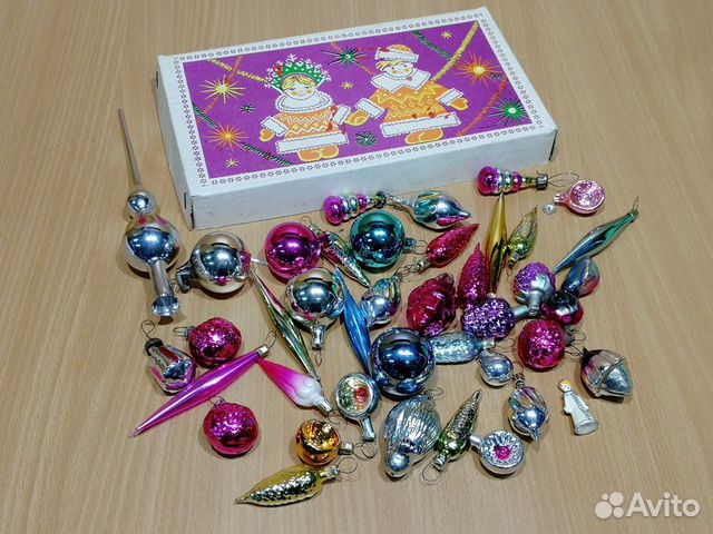 Елочная игрушка СССР. Набор 41 пред. Мини игрушка