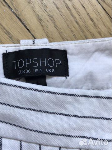Брюки летние белые в полоску TopShop 42 Брюки летние белые в полоску TopShop 42