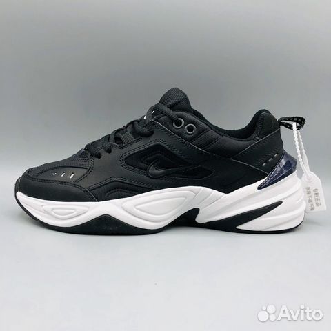 Кроссовки Nike M2K Tekno черные на белой подошве