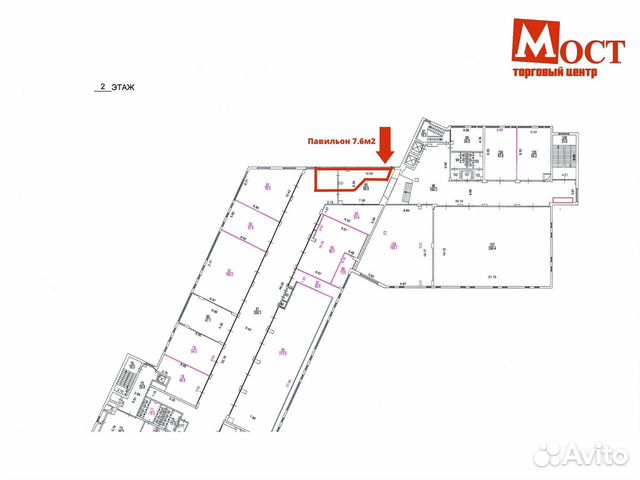 Торговое помещение, 7.6 м²