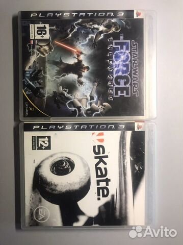 Игры play station 3 (Skate, Star Wars the force un Игры play station 3 (Skate, Star Wars the force un