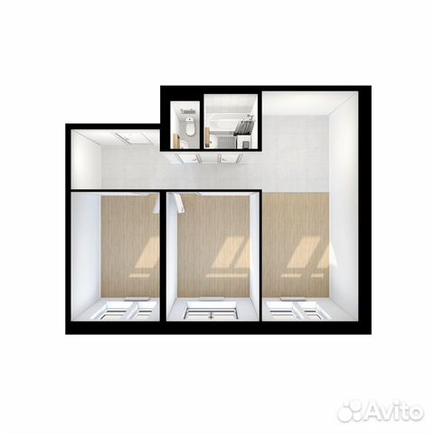2-к квартира, 59.1 м², 4/15 эт.