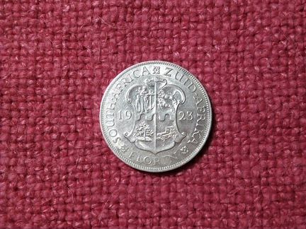 South Africa монета 1 Флорин 1923 г (XF) Silver