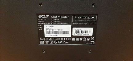 Монитор acer al1916w 19
