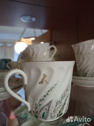 Сервиз/Кофейные/чайные пары СССР. Кост. фарфор лфз