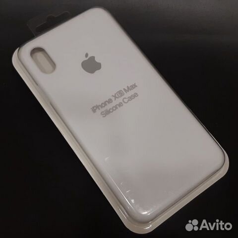 Силиконовый чехол на iPhone XS max белый