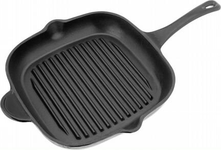 Сковорода - гриль чугунная