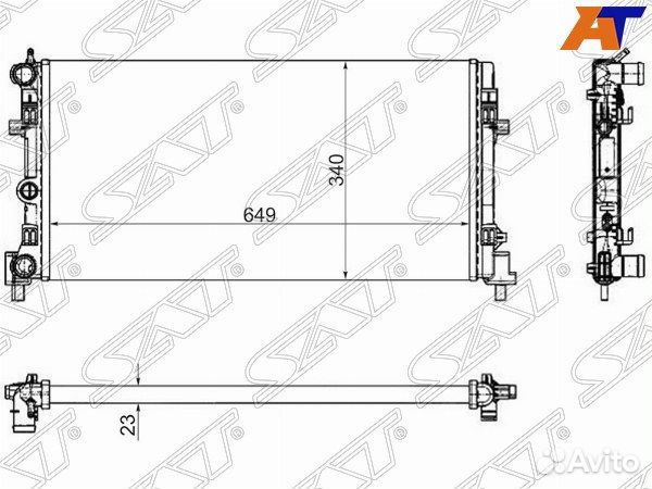 Радиатор audi A1 10, audi A1/S1 10, seat ibiza 08