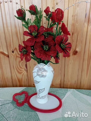 Маки из бисера