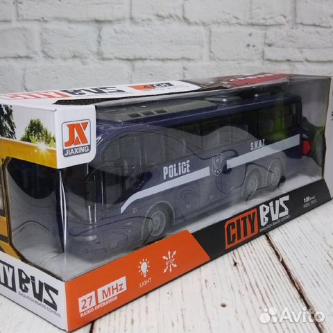 Машинка на радиоуправлении Автобус swat Полиция