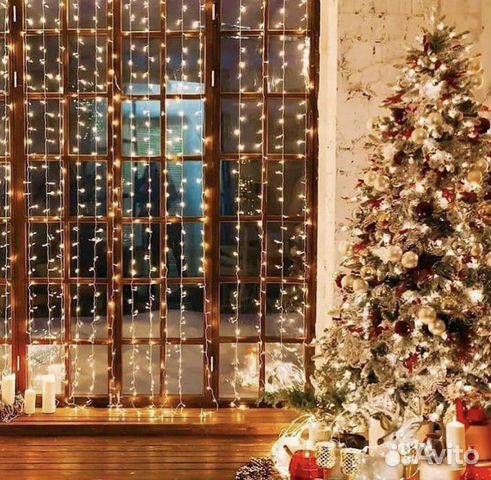 Гирлянда занавес