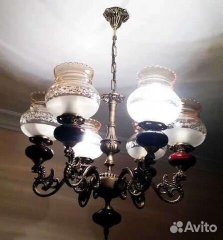 Бронзовая югославская люстра