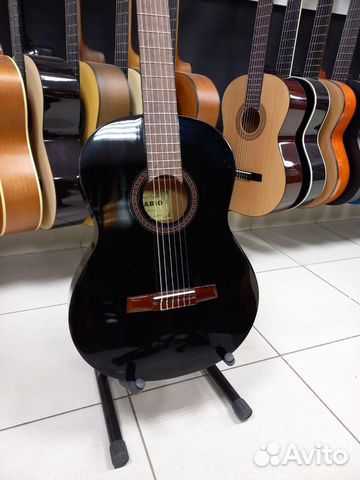 Черная Классическая гитара Fabio Новая