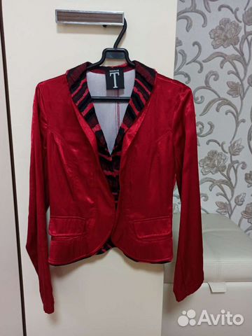 Пиджак красный размер 44