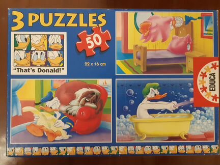 Пазлы детские Educa (Испания) 3 в 1