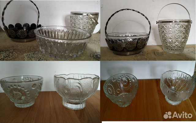 Конфетница мельхиор+ведерко для льда+ вазы из СССР