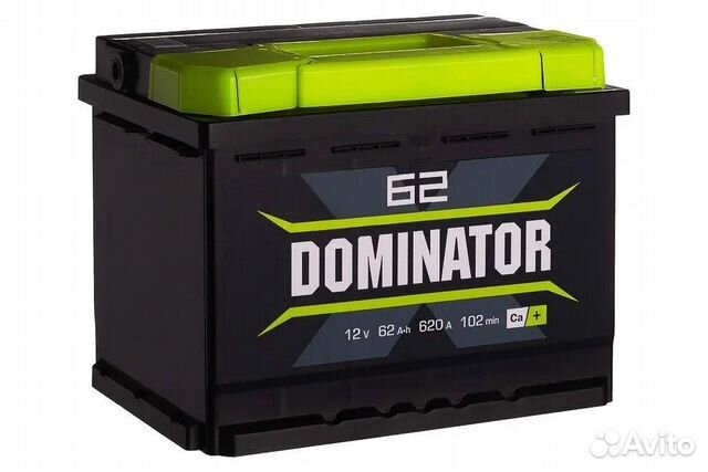 Аккумулятор автомобильный Dominator 62Ач обр.пол