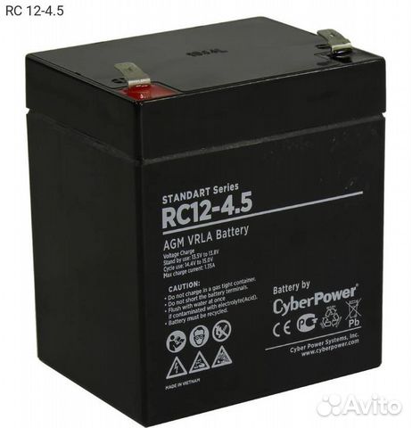 Батарея для ибп Cyberpower rс, RC 12-4.5