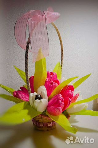 Цветы в корзинке