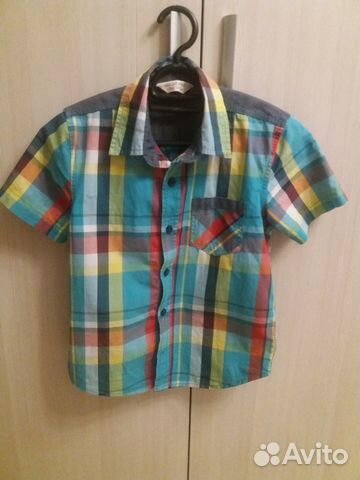 Рубашка яркая для мальчика р.128