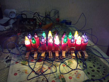 Ремонт ёлочных гирлянд и переключателей СССР