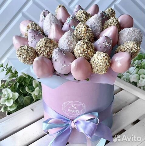 Съедобные букеты / клубника в шоколаде