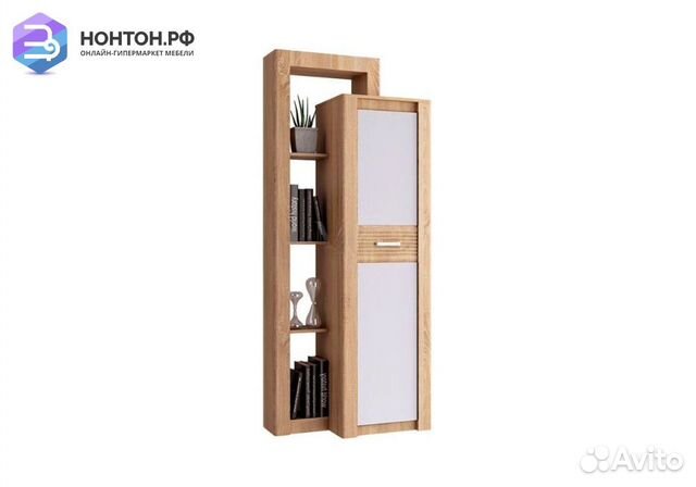 Шкаф комбинированный Терра белый глянец / дуб соно