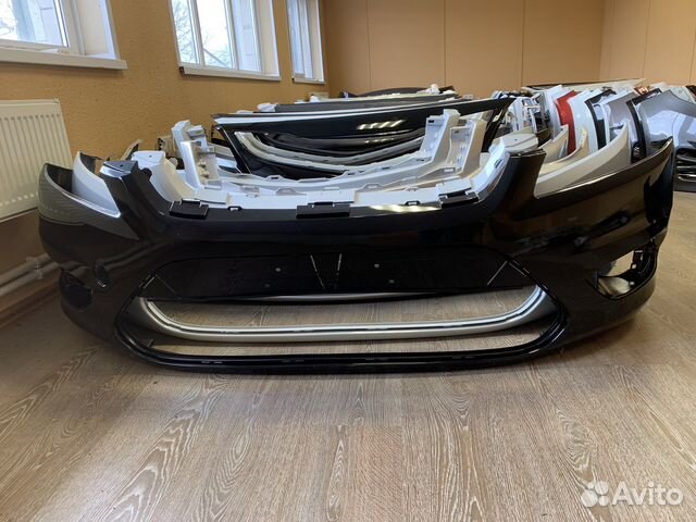 Бампер передний Ford focus 2 рестайлинг черный